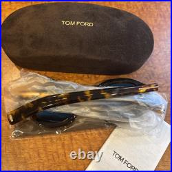 Tom Ford TF1100 Raffa 52V Sunglasses Flawless Authentic Tort Frame Blue Lens