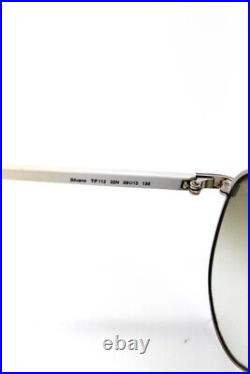 Tom Ford TF112 32N Ivory Plastic Frame Silvano Aviator Sunglasses