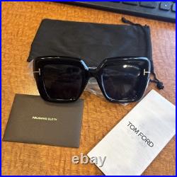 Tom Ford TF1157 Esme Sunglasses Flawless Authentic Black Frame Gray Lens