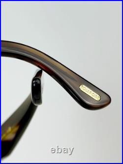 Tom Ford TF1324 Square Sunglasses Tortoise Frame Gradient Brown Lens Unisex UV S