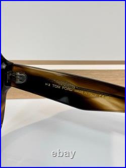 Tom Ford TF1324 Square Sunglasses Tortoise Frame Gradient Brown Lens Unisex UV S