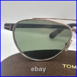 Tom Ford TF1361 28N Anthony Sunglasses Authentic Brand New Gold Frame Green Lens