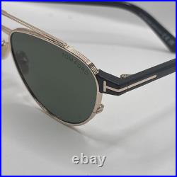 Tom Ford TF1361 28N Anthony Sunglasses Authentic Brand New Gold Frame Green Lens