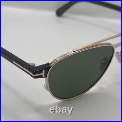 Tom Ford TF1361 28N Anthony Sunglasses Authentic Brand New Gold Frame Green Lens