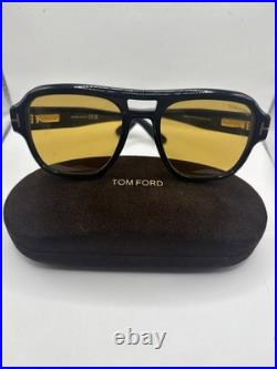 Tom Ford TF1484 01E Mason Sunglasses Authentic Black Frame Yellow Lens 54mm
