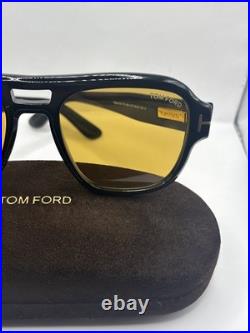 Tom Ford TF1484 01E Mason Sunglasses Authentic Black Frame Yellow Lens 54mm