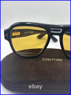 Tom Ford TF1484 01E Mason Sunglasses Authentic Black Frame Yellow Lens 54mm