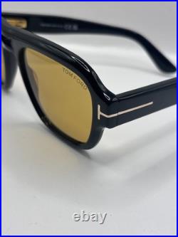 Tom Ford TF1484 01E Mason Sunglasses Authentic Black Frame Yellow Lens 54mm