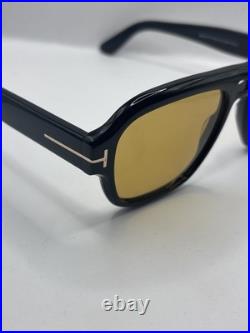 Tom Ford TF1484 01E Mason Sunglasses Authentic Black Frame Yellow Lens 54mm