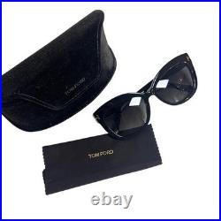 Tom Ford TF524 01D POLARIZED 56 16 Black Cat eye Sunglasses in Box