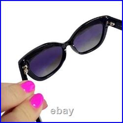 Tom Ford TF524 01D POLARIZED 56 16 Black Cat eye Sunglasses in Box