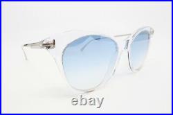 Tom Ford TF662 22X 53mm MICAELA Clear Transparent/Blue Gradient New Sunglasses
