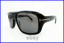 Tom Ford TF754 01A Duke Glossy Black/Smoke Lens Men's Sunglasses, New withBox