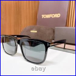 Tom Ford TF775 56 19-145 Black Frame Gray Lens Men's Casual Sunglasses