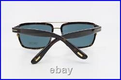 Tom Ford TF780 52N New Tortoise/Blue Gray ANDERS Unisex Sunglasses 58mm with box