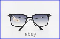 Tom Ford TF831 02B New Black/ Gray Blue HAYDEN Titanium Sunglasses 54mm with box
