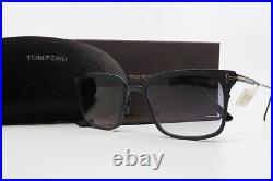 Tom Ford TF831 02B New Black/ Gray Blue HAYDEN Titanium Sunglasses 54mm with box