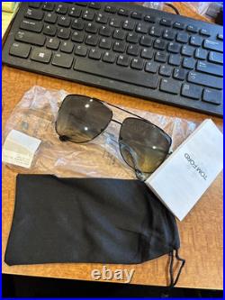 Tom Ford TF838 01B Reggie Sunglasses Black Frame Gray Lens