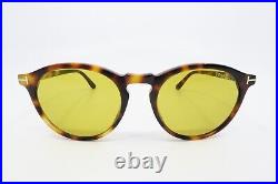 Tom Ford TF904 53E New Tortoise/ Yellow AURELE Sunglasses 52mm with box