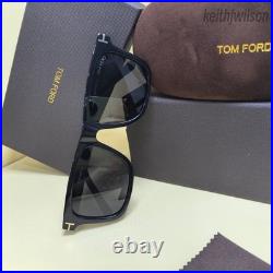 Tom Ford TF906-001 Classic Black Acetate Large Square Sunglasses 58-17-145