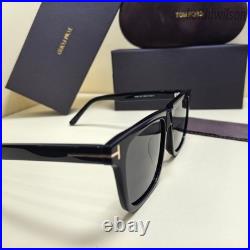 Tom Ford TF906-001 Classic Black Acetate Large Square Sunglasses 58-17-145