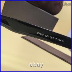 Tom Ford TF906-001 Classic Black Acetate Large Square Sunglasses 58-17-145