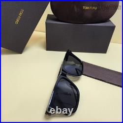 Tom Ford TF906-001 Classic Black Acetate Large Square Sunglasses 58-17-145