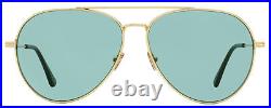 Tom Ford TF996 Dashel-02 Sunglasses 28X Gold/Turquoise 62mm FT0996