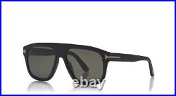 Tom Ford THOR FT0777 Shiny Black Dark Grey Polarized (01D) Sunglasses Authentic