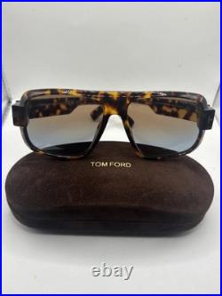 Tom Ford TURNER FT 1101 Dark Havana/Light Brown Shaded (52F) Sunglasses