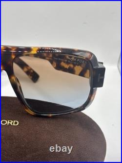 Tom Ford TURNER FT 1101 Dark Havana/Light Brown Shaded (52F) Sunglasses