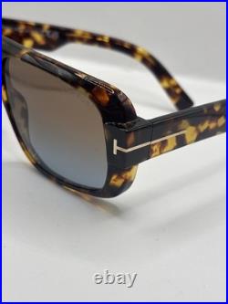 Tom Ford TURNER FT 1101 Dark Havana/Light Brown Shaded (52F) Sunglasses