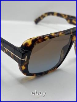 Tom Ford TURNER FT 1101 Dark Havana/Light Brown Shaded (52F) Sunglasses
