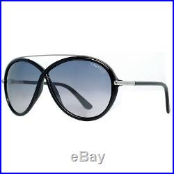 Tom Ford Tamara TF454 01C Black/Blue Gradient Oval Sunglasses