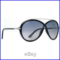 Tom Ford Tamara TF454 01C Black/Blue Gradient Oval Sunglasses