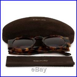 Tom Ford Tatiana Round Sunglasses FT0603 55E 47 Havana Frames Brown Lenses