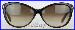 Tom Ford Telma Soft Cat Eye Sunglasses FT0325 325 03F Black/Havana Msrp $405.00
