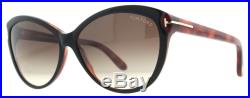 Tom Ford Telma TF325 03F Black/Havana Brown Womens Butterfly Sunglasses