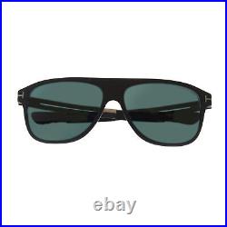 Tom Ford Todd Matte Black & Blue Square Sunglasses SUMMER SALE