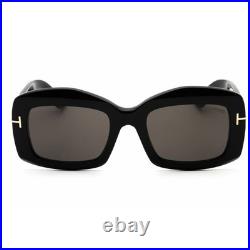 Tom Ford Unisex Sunglasses Oversized Shape Shiny Black Full Rim Frame FT1218 01A