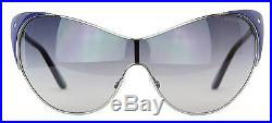 Tom Ford Vanda Cat Eye Sunglasses FT0364 89W Ruthenium / Indigo Msrp $460.00