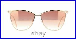 Tom Ford Veronica Shiny Pink Gold/W. Red Mirror Lenses Sunglasses FT0684 33T 58