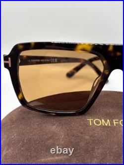 Tom Ford Vincent FT1176 52E Acetate Dark Havana Brown 56mm Sunglasses