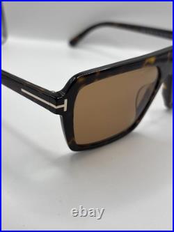 Tom Ford Vincent FT1176 52E Acetate Dark Havana Brown 56mm Sunglasses