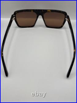 Tom Ford Vincent FT1176 52E Acetate Dark Havana Brown 56mm Sunglasses