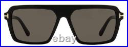 Tom Ford Vincent Sunglasses TF1176 01A Black 56mm FT1176