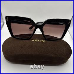Tom Ford WINONA FT 1030 Shiny Black/Brown Shaded (01Z) Sunglasses