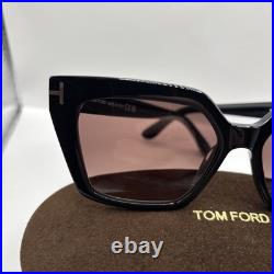 Tom Ford WINONA FT 1030 Shiny Black/Brown Shaded (01Z) Sunglasses