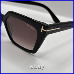 Tom Ford WINONA FT 1030 Shiny Black/Brown Shaded (01Z) Sunglasses
