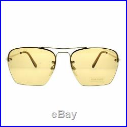 Tom Ford Walker TF0504 28E Rose Gold Aviator Semi Rim Women 100% UV Sunglasses